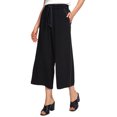 thumbnail image 3 of 1.STATE Womens Wide Leg Casual Cropped Pants, Black, Small, 3 of 3