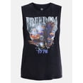 thumbnail image 5 of Americana Women's Freedom Eagle Graphic Muscle Tank Top from Way to Celebrate, Sizes S-XXXL, 5 of 5