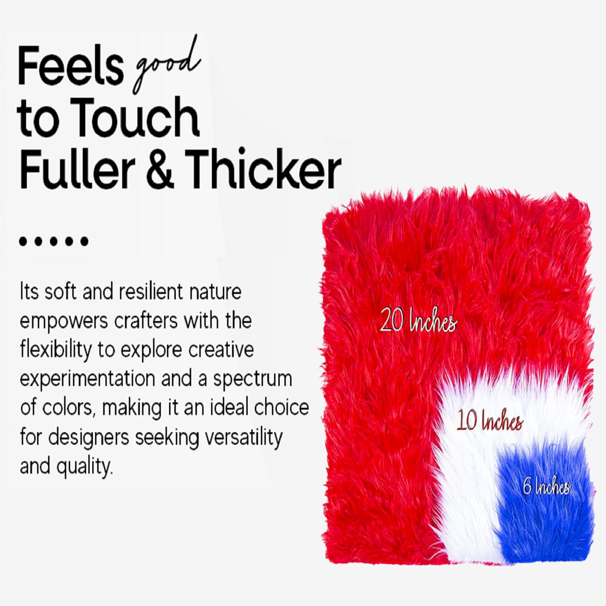 FabricLA Shaggy Faux Fur Square - 12" X 18" Inches Pre-Cut - Use Fake Fur Fabric for DIY, Craft Fur Decoration, Fashion Accessory, Gnome, Hobby - Baby Blue Fabric