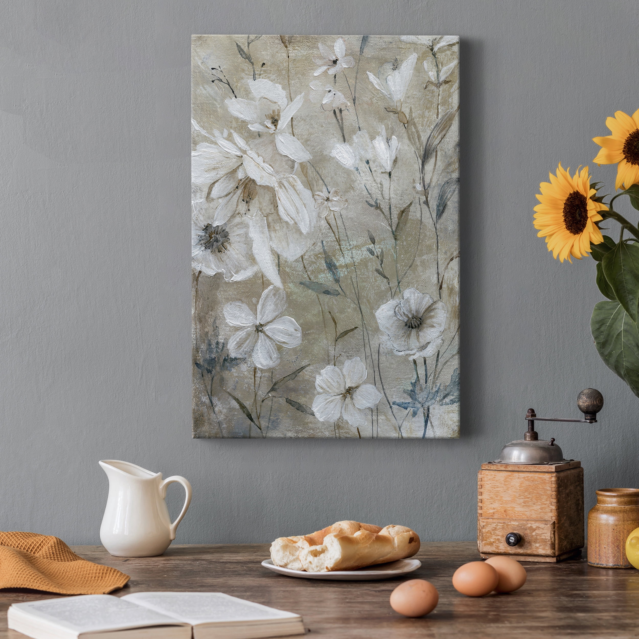 Wildflower Whites Premium Gallery Wrapped Canvas - Ready to Hang - 24 x 36