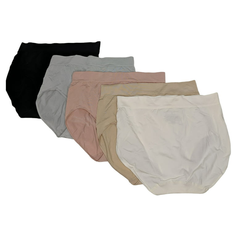 Carole Hochman Panties Sz M Ladies' Seamless Brief 5-pack Beige 