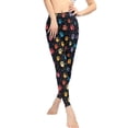 thumbnail image 2 of DISNIMO Dog Paw Printed High Waisted Yoga Pants for Women, Soft Yoga Pants Leggings with Tummy Control, Breathable Workout Leggings for Running Cycling, Black, XS, 2 of 6