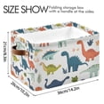 thumbnail image 4 of Yayeee Canvas Storage Basket with Handles for Shelves Fabric Bins Closet Organizer, Dinosaur Pattern, 4 of 8