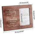 thumbnail image 2 of 4x6 Inch Grandma Picture Frame Me and My Grandma Keepsake Photo Frame Rectangle Natural Wood Photo Frame I Love You Grandma Best Grandma Ever Grandmother Gifts, 2 of 7