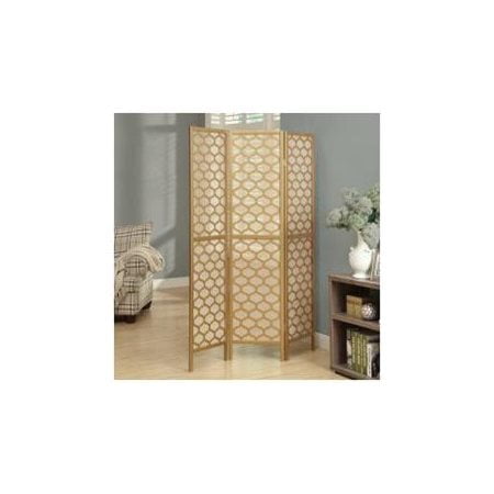 FOLDING SCREEN - 3 PANEL / GOLD FRAME " LANTERN DESIGN "