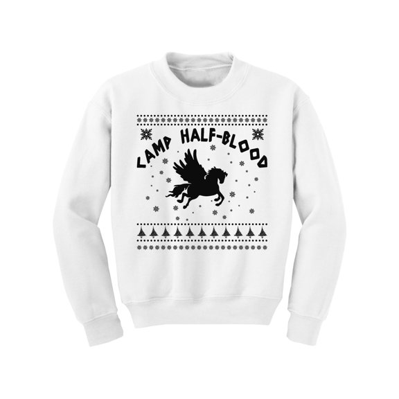 Awkward Styles Christmas Sweater for Boys Girls Kids Youth Xmas Camp Half Blood Sweatshirt