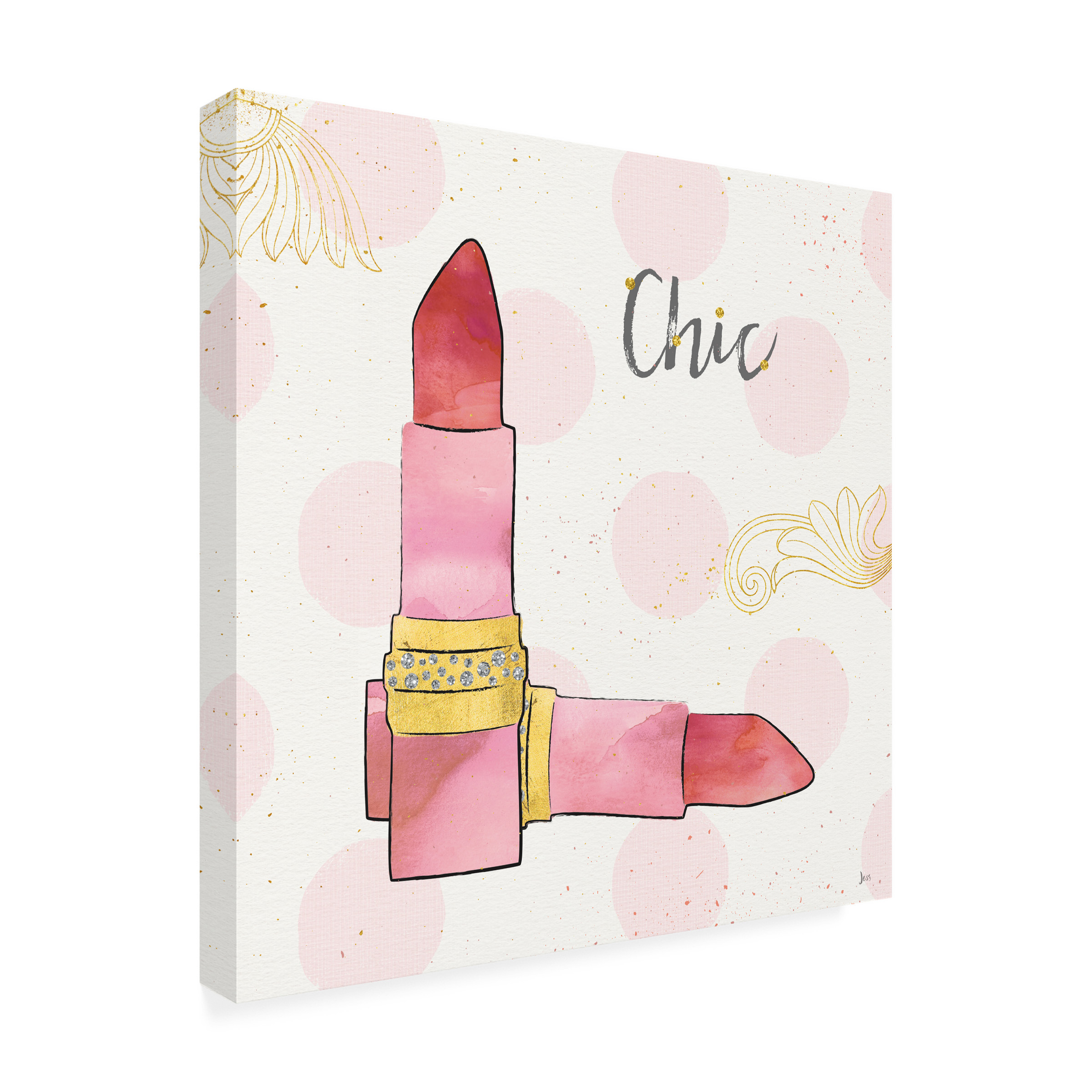 Trademark Fine Art 'Fashion Blooms III Pink' Canvas Art by Jess Aiken