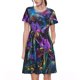 thumbnail image 1 of Disketp Starry Night Iris Field para Vestido de Manga Corta para Mujeres, Vestidos de Verano para Mujeres, Casual y Holgado para la Playa, 1 of 6