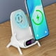 thumbnail image 1 of Mini silla portátil con cargador inalámbrico para todos los teléfonos, estación de carga inalámbrica, soporte para teléfono con función de altavoz musical, carga inalámbrica, 1 of 9