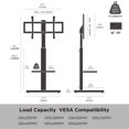 thumbnail image 5 of FITUEYES Universal TV Mount Floor Stand Wood Base for 32-70 inch TVs ,With One Shelf,Black, 5 of 7