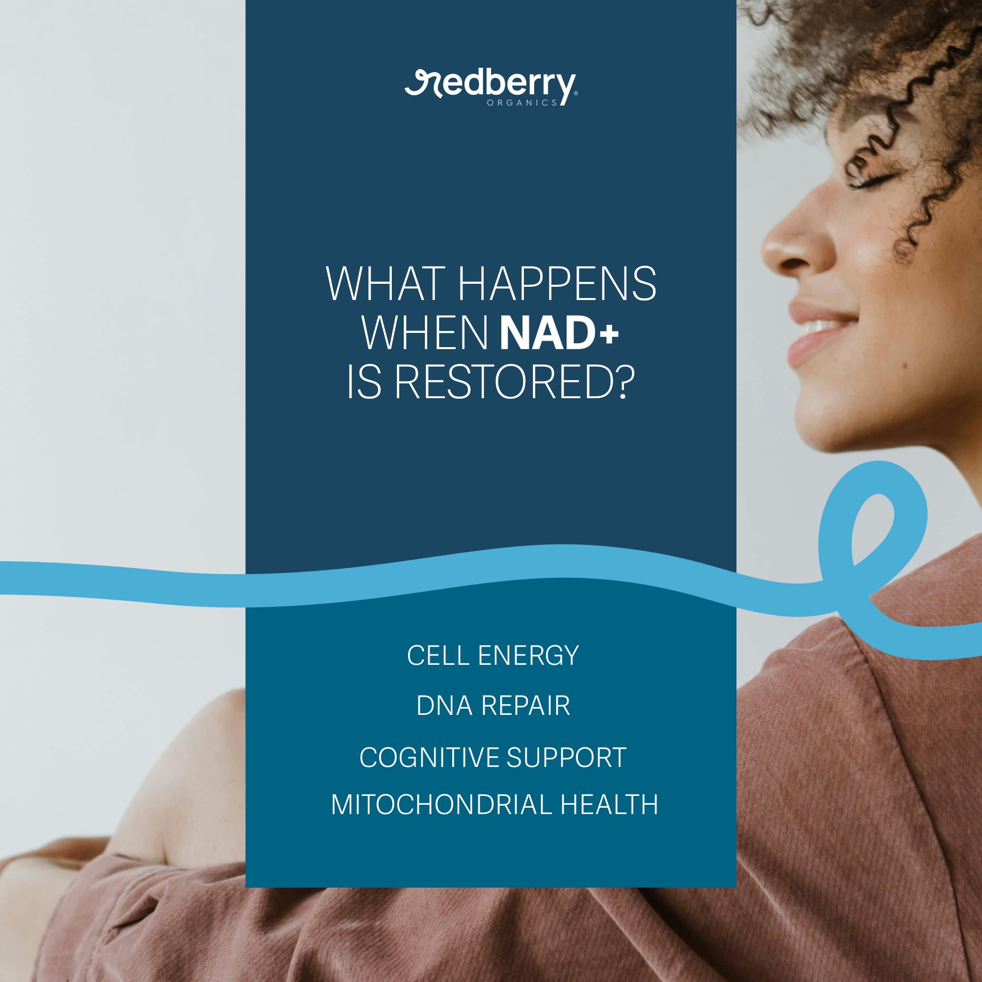 Redberry Organics NAD+ Complex Supplement | Direct NAD Plus | Advanced Longevity & Cellular Energy Formula with Urolithin A & Resveratrol | NMN Alternative | Made in USA
