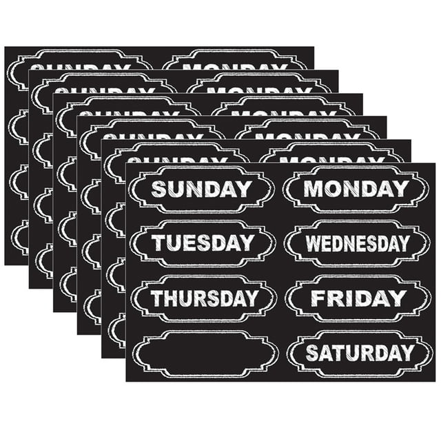 ASHLEY PRODUCTIONS (6 PK) DIE-CUT MAGNETS CHALKBOARD