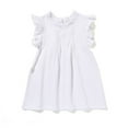 thumbnail image 1 of Robes de Princesse Unies pour Tout-Petites Filles, Douces, à Volants, Col Ras du Cou, Sans Manches, Robe d'Été, Vêtements Décontractés, 1 of 7