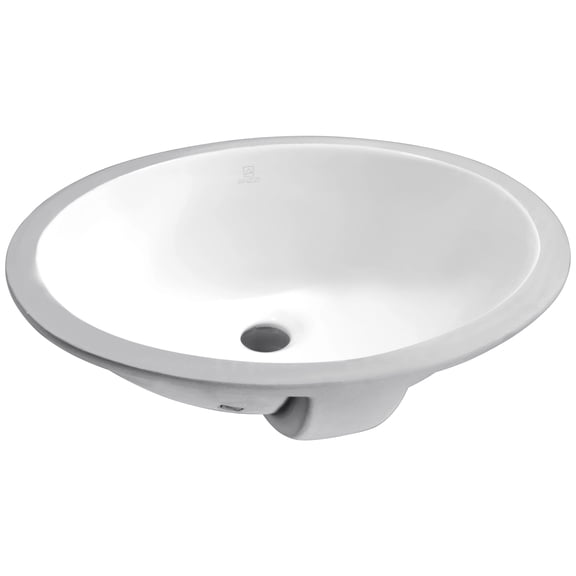 Lanmia Series 19.5 in. Ceramic Undermount Sink Basin in White