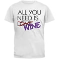 thumbnail image 1 of T-Shirt Adulte Blanc "All You Need is Wine, Not Love", 1 of 1