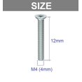 thumbnail image 2 of Paquete de 50 M4 (4 mm) x 12 mm Tornillo de máquina avellanado plano avellanado Pozi de doble cabeza (perno), 2 of 5