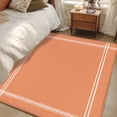 thumbnail image 4 of Pure Tangerine Area Rug 4x6 FT, Non Slip Kids Room Carpet, Simple Solid Color Washable Soft Floor Carpet Non-Shedding Throw Rug for Dorm Kitchen Study Room Home Office Bedside, 4 of 9