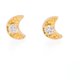 thumbnail image 2 of Pendientes de plata 925 con forma de mariposa y flor de cuatro pétalos con diamantes cuadrados sencillos a la moda, 2 of 4