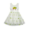 thumbnail image 1 of Girls Dress Cartoon Girl Pattern Tulle Overlay Party Pageant 6 Years, 1 of 4