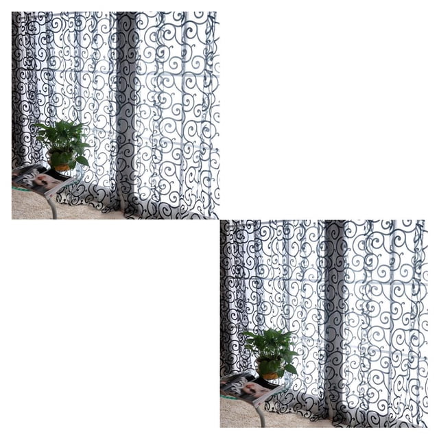 Naiovety Nuevo tul gasa puerta bufanda cenefas cortina transparente ventana cortinas Type2 NO2 Naiovety CBP009870