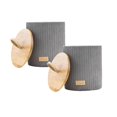 thumbnail image 1 of ANVI Home CON-182-GRE Concrete Container with Bamboo Lid, Grey - Set of 2, 1 of 1