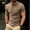 Khaki, variant on Men's Short Sleeve Henley Shirt with Button Placket Solid Color Casual Tops Mens Summer Fitted T Shirts for Comfortable Wear