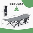 thumbnail image 2 of Blorly Folding Camping Cot with 3.5" Comfort Pad, Heavy Duty Adult Sleeping Cot supports 440lbs, Portable Rollaway Guest Bed with Carry Bag for Office Nap, Travel, Outdoor, Tent (Gray), 2 of 6