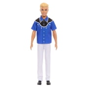 Barbie Fashionistas Ken Doll #226, Blonde Fashion Doll with Western Look, 65th Anniversary
