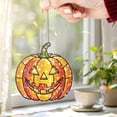 thumbnail image 3 of Lotusprinthandmade Halloween Gift Pumpkin Graphic Custom Shape Star Hologram Ornament 3.5in, halloween decor hologram ornament, 3 of 5