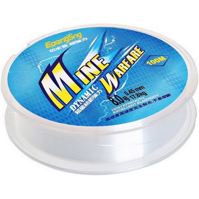 Hilo de pescar monofilamento de nailon transparente, 100 metros, aproximadamente 8 mm de diámetro