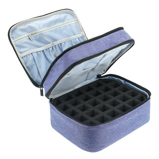 AFUOWER Nail Polish Organizer Bag with Handles Travel Case Portable Storage Bag for Manicure Set - Holds 30 Bottles(15ml - 0.6 fl.oz)