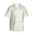thumbnail image 2 of Daiia Color Rabbit Hawaiian Shirt for Men Gentle Cotton Regular Short Sleeve Casual-X-Large, 2 of 9