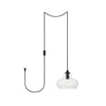thumbnail image 1 of Living District LDPG2246BK Pendentif Plug-In Noir avec Verre Transparent, 1 of 2