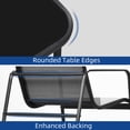 thumbnail image 5 of Uforic 4 Pieces Outdoor Furniture Set Patio Textilene Steel Conversation Set, Rocking Bistro Set with Loveseat Glass Table - Gray, 5 of 6