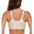 thumbnail image 2 of Exerin Women's Seamless Front Closure Bras No Underwire Comfort Posture Back Smoothing Brasieres(L,Beige), 2 of 7
