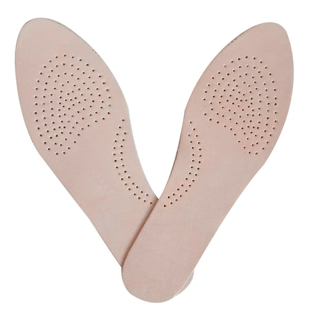 EeaseMX 1 par de plantillas absorbentes, transpirables, gruesas y que absorben el sudor, masajean el calzado para mujeres, hombres y adultos (talla 37, beige).