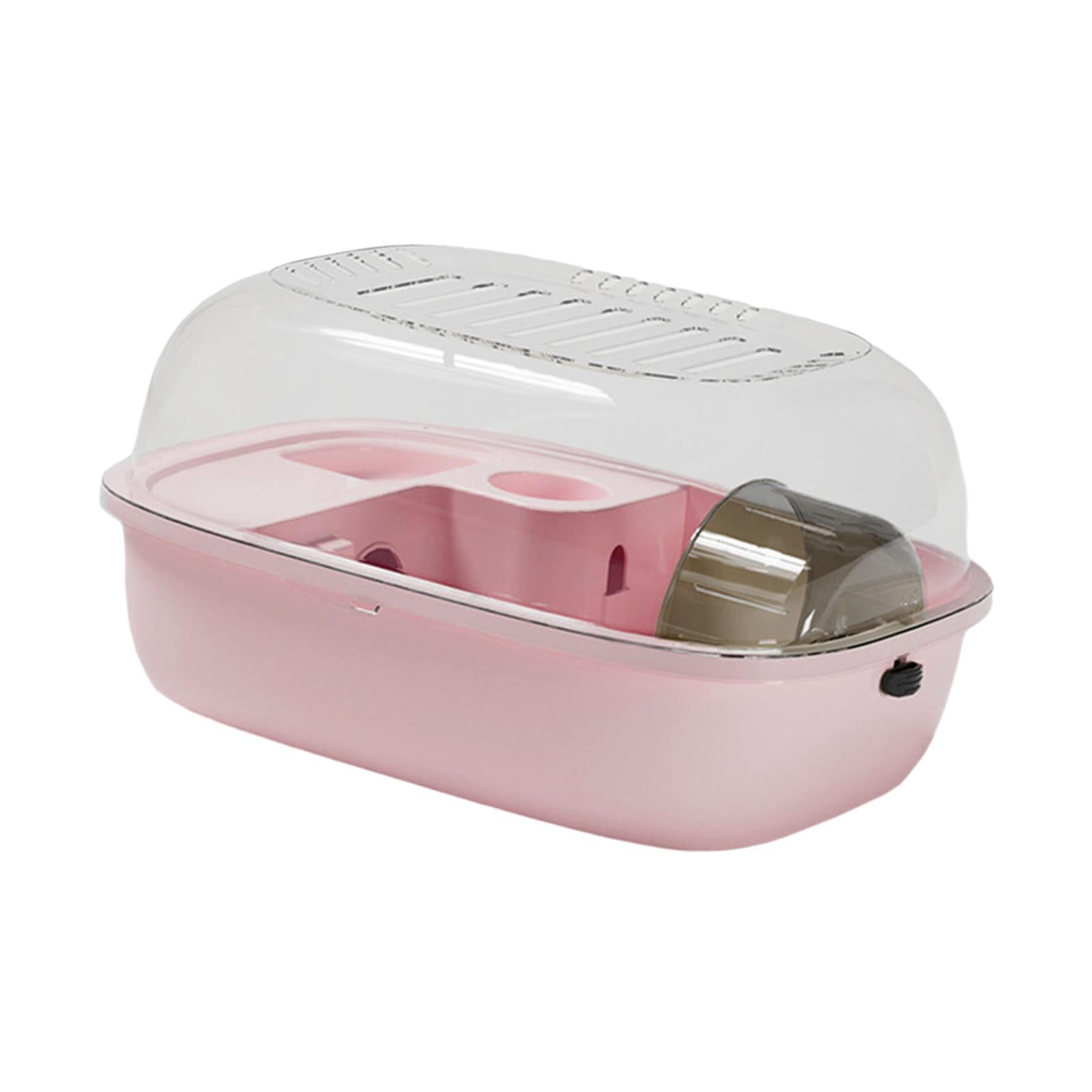 balikha Hamster Cage Openable Top Hamster Enclosure for Small Animals Hedgehog Bunny pink