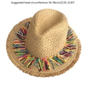 ROZYARD Fedoras Beach Hat Colorful Tassel Cinco de Mayo Straw Hat Mexicans Starw Hat