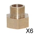 thumbnail image 1 of 6x Latón de Púas Doble Extremo a Tubo de Manguera Tubería de Agua Junta de Conector de Instalación de Tuberías 6 piezas, 1 of 7