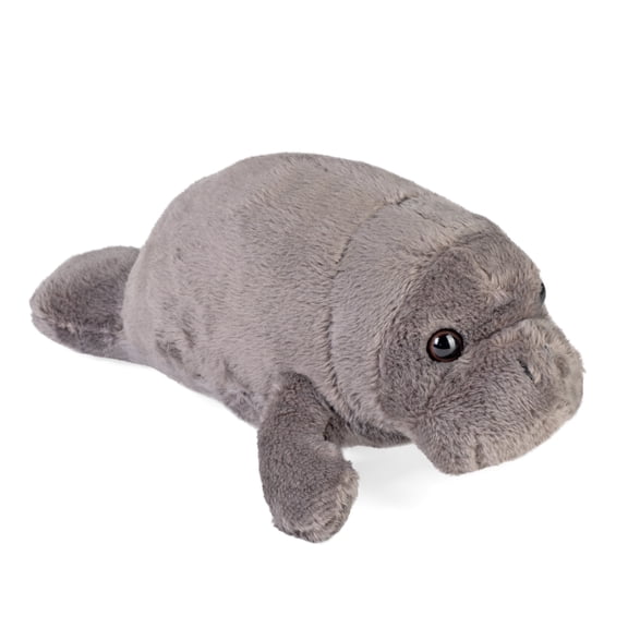 Wild Republic Pocketkins Eco Manatee, Stuffed Animal, 5 Inches, Plush Toy, Made from Recycled Materials, Eco Friendly
