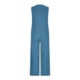 thumbnail image 5 of Hurxie Barrel Jeans for Women Trendy High Waisted Cropped Baggy Wide Leg Pull On Elastic Waist Stretchy Denim Pants Blue,3XL, 5 of 6