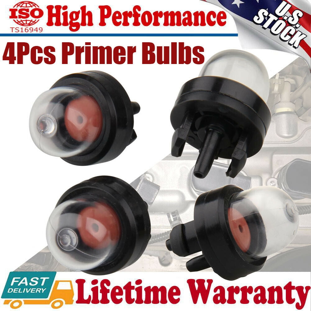 4 Pack Carburetor Snap In Primer Bulb 188513 for Stihl Poulan Gas Weed