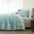 thumbnail image 4 of Winter-Themed Microfiber Reversible Quilt Set with Shams (King, Enchanted Woods - Blue), 4 of 5
