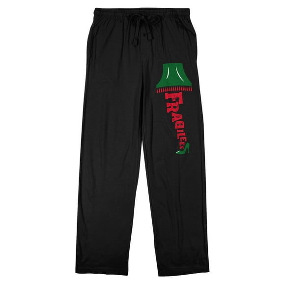 A Christmas Story Fragile Men's Black Sleep Pajama Pants-Medium