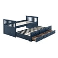 thumbnail image 2 of Furniture of America Aurelia Wood Twin Captain Bed with Trundle in Blue, 2 of 6