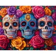 thumbnail image 1 of 500-Piece Skull Jigsaw Puzzle: Edgy Fun for Entertainment, Spooky Decor Accent, 1 of 5