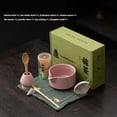 thumbnail image 2 of Juego de té matcha japonés rosa de 8 piezas, juego de matcha en polvo, tazón para matcha, batidor y soporte para preparar té., 2 of 5