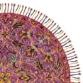 thumbnail image 4 of SAFAVIEH Blossom Abram Floral Mediallion Wool Fringed Area Rug, Purple/Multi, 6' x 6' Round, 4 of 5