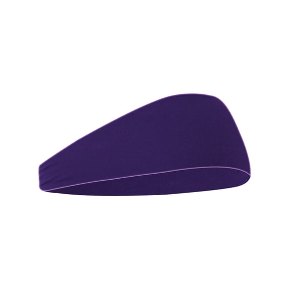 Unisex Sports Headband Soft Cotton Elastic Sweatband for Running Yoga Gym and Fitness Workouts Purple