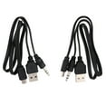 thumbnail image 2 of USB 2.0 to Mini A Male 3.5mm Jack Plug Audio Data Cable 45cm 2 Pcs, 2 of 8
